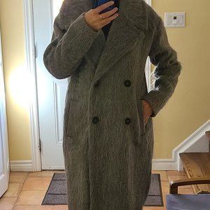 Badgley Mischka long Mohair/ wool coat